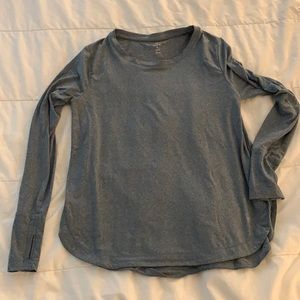 Apana Long Sleeve Workout Shirt Light Blue Size M